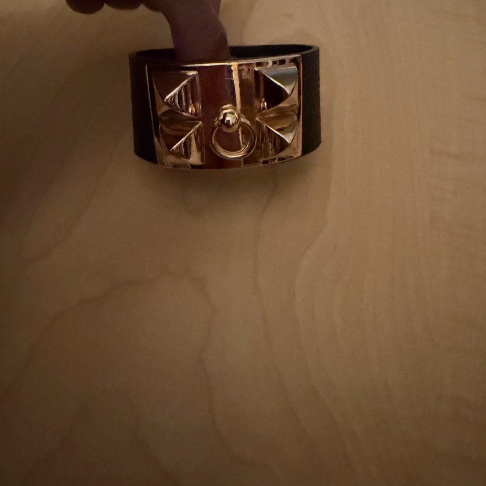 Gold and Black Cuff Bracelet